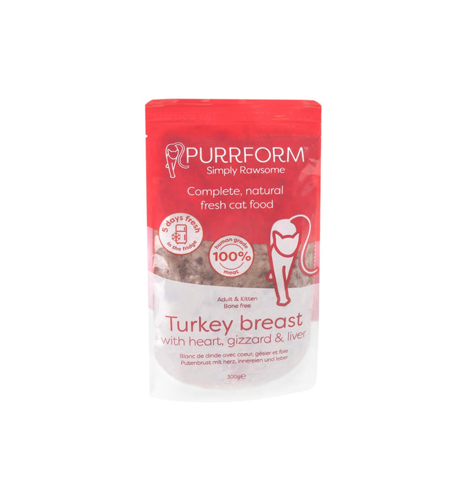 Turkey Breast with Heart, Gizzard and Liver 300g pouch