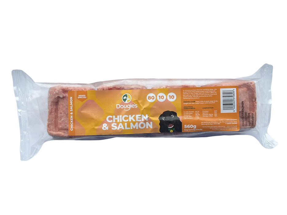 Dougies Chicken & Salmon 80/10/10 560g