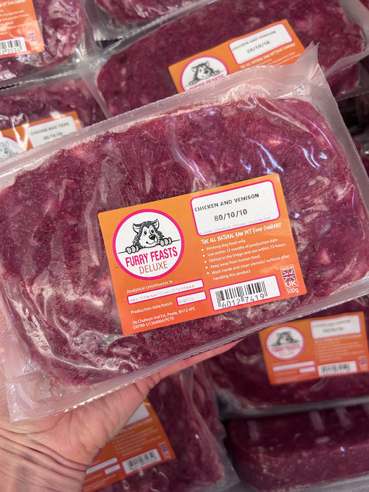 Furry Feasts Chicken & Venison 80/10/10 500g