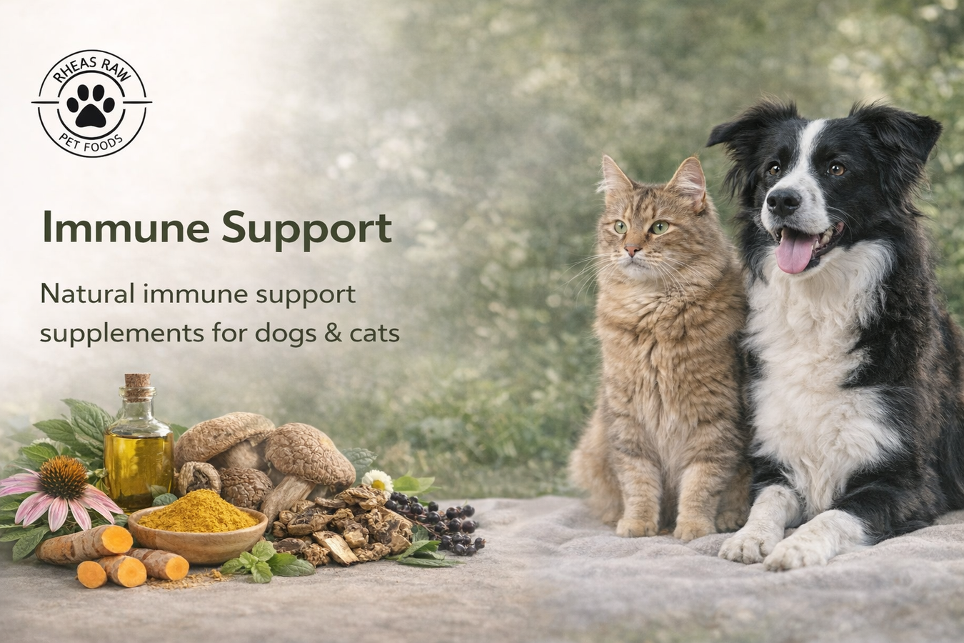 Natural immune support supplements for dogs and cats – holistic pet wellness collection