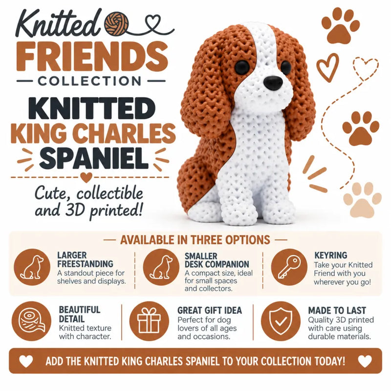 Knitted Dog - King Charles Spaniel