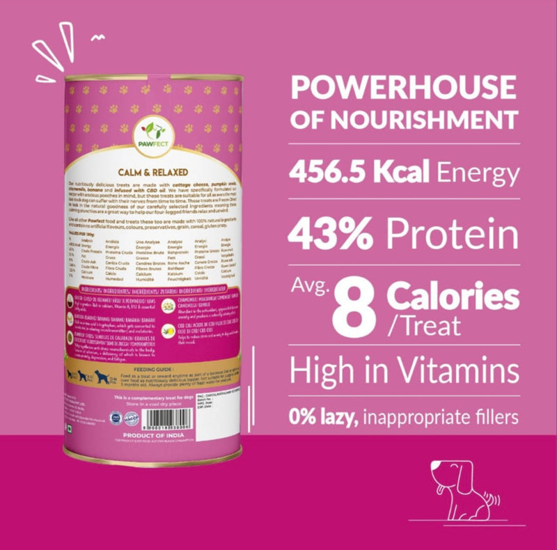 Pawfect Freeze-Dried Cheese Calming Treats for Dogs