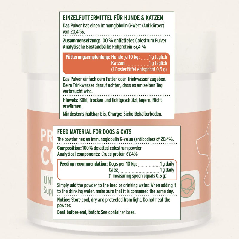 AniForte Premium Colostrum Powder for Dogs & Cats - 100g