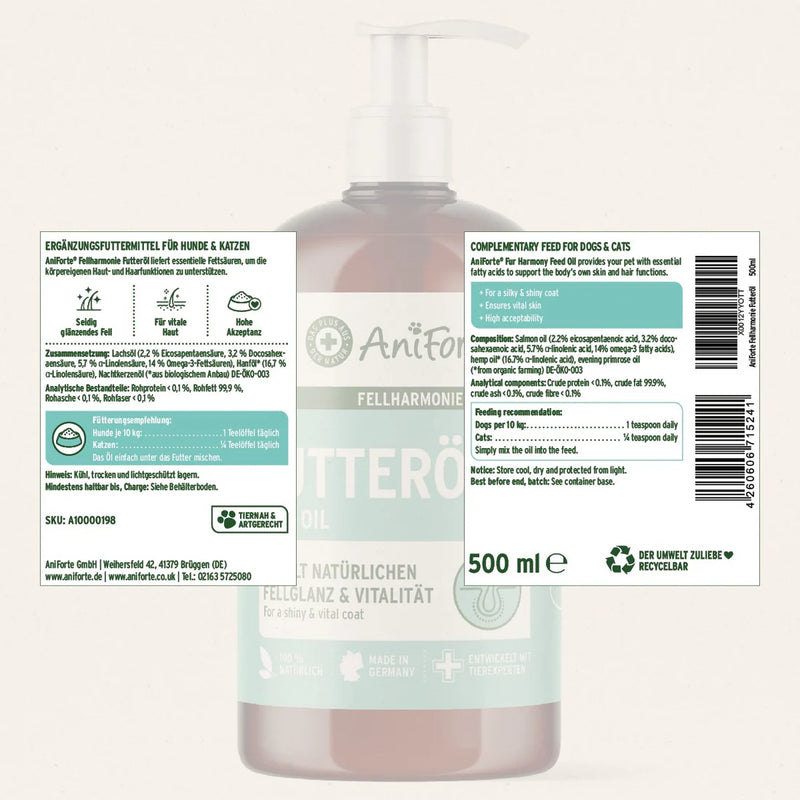 AniForte Fur Harmony Feed Oil 500ml