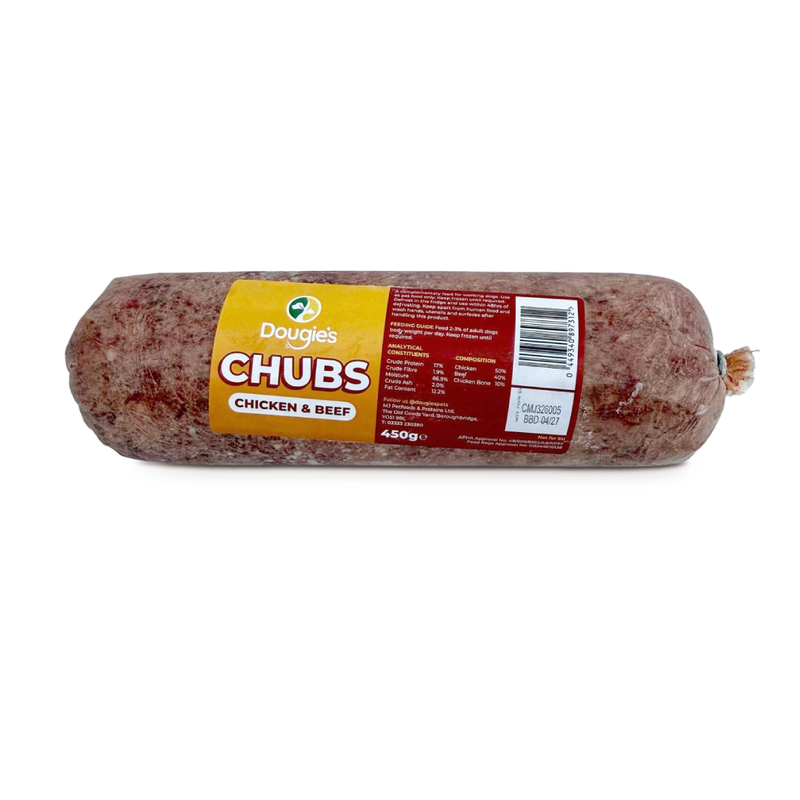 Dougies Chicken & Beef Chub 450g