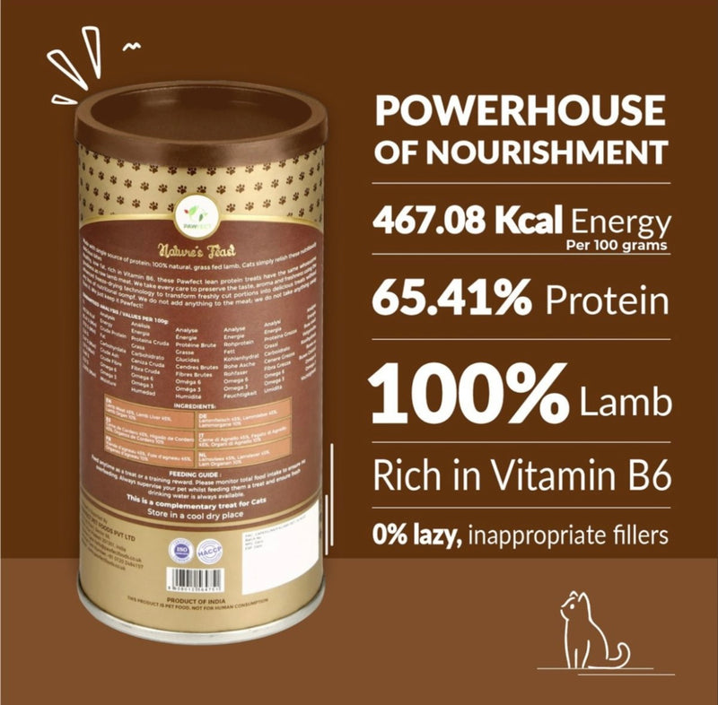 Pawfect Freeze-Dried Lamb Meat 50g