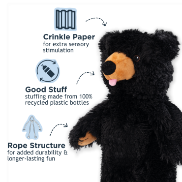 Tall Tails Black Bear Squeaker Toy
