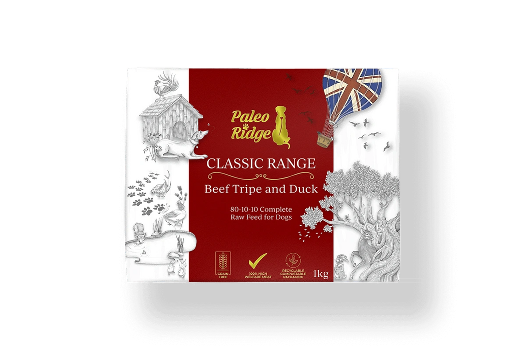 Paleo Ridge Classic Beef Tripe and Duck 80/10/10 1kg