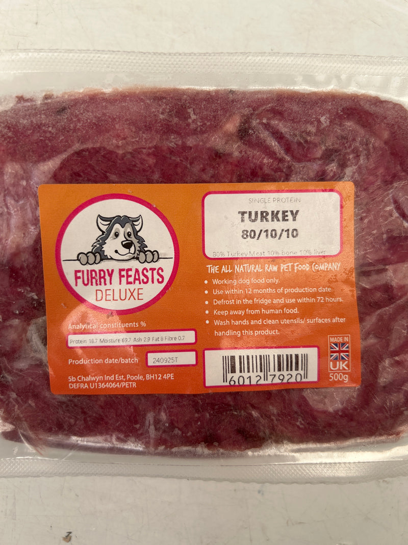 Furry Feasts Turkey 80/10/10 500g