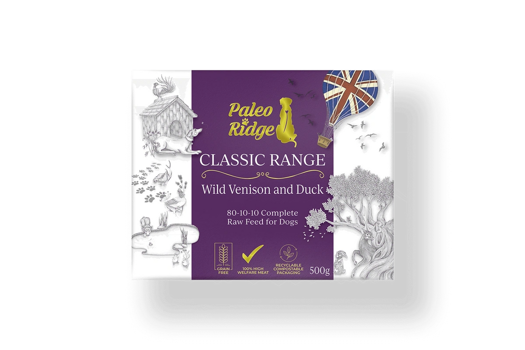 Paleo Ridge Classic Wild Venison and Duck 80/10/10 500g