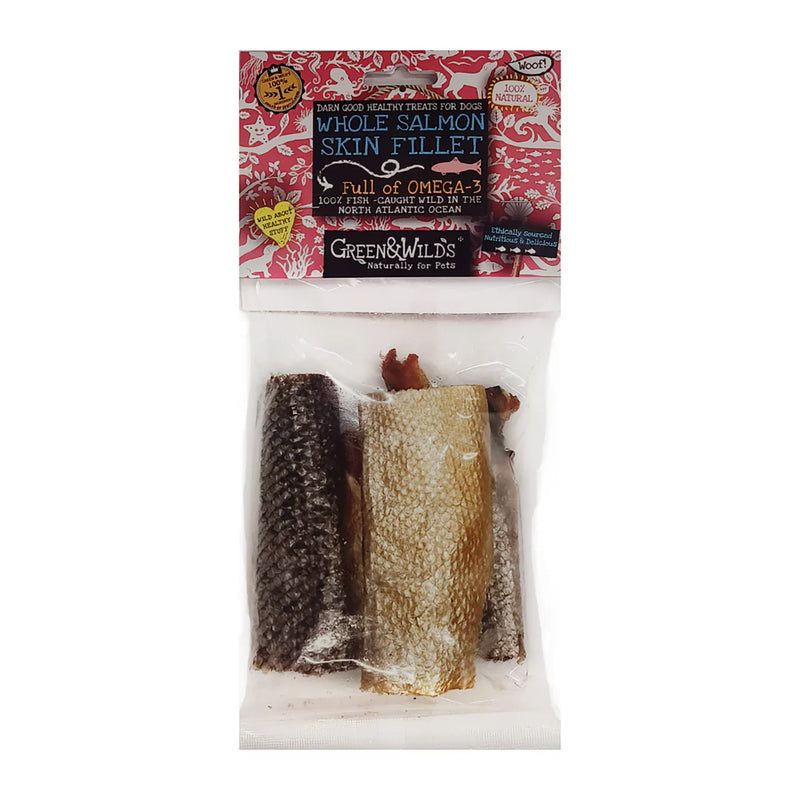 Salmon Skin Fillets Halved - approx 125g