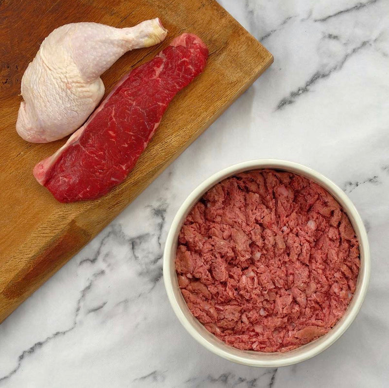 Raw Treat Pet Food - Beef & Chicken 80/10/10 500g