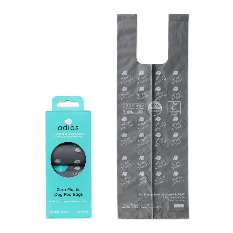 Adios 4 Rolls in Grey (60 bags) with handle