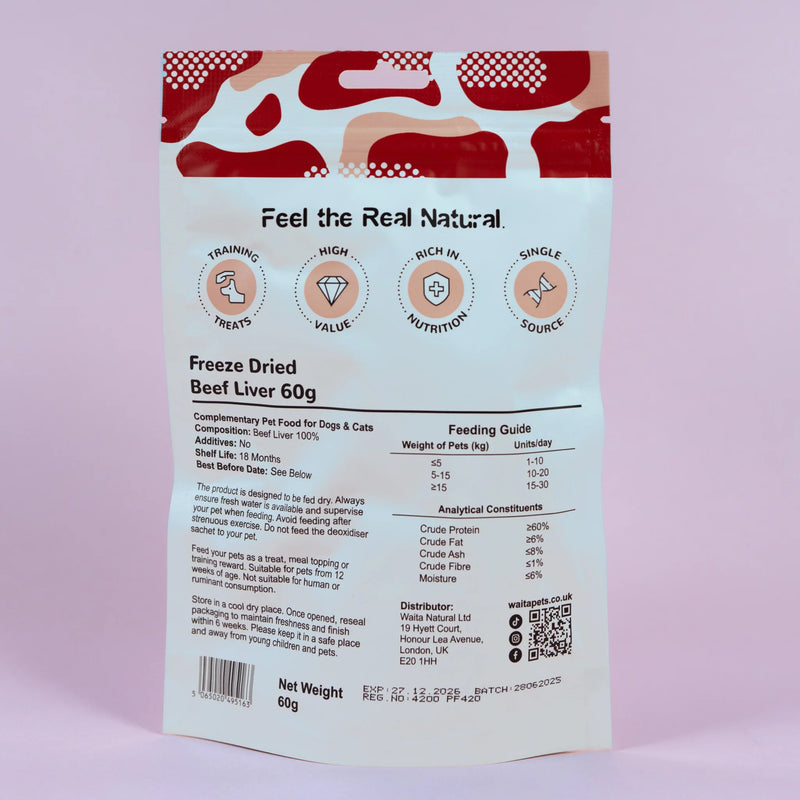 Waita Freeze-Dried Beef Liver Cubes
