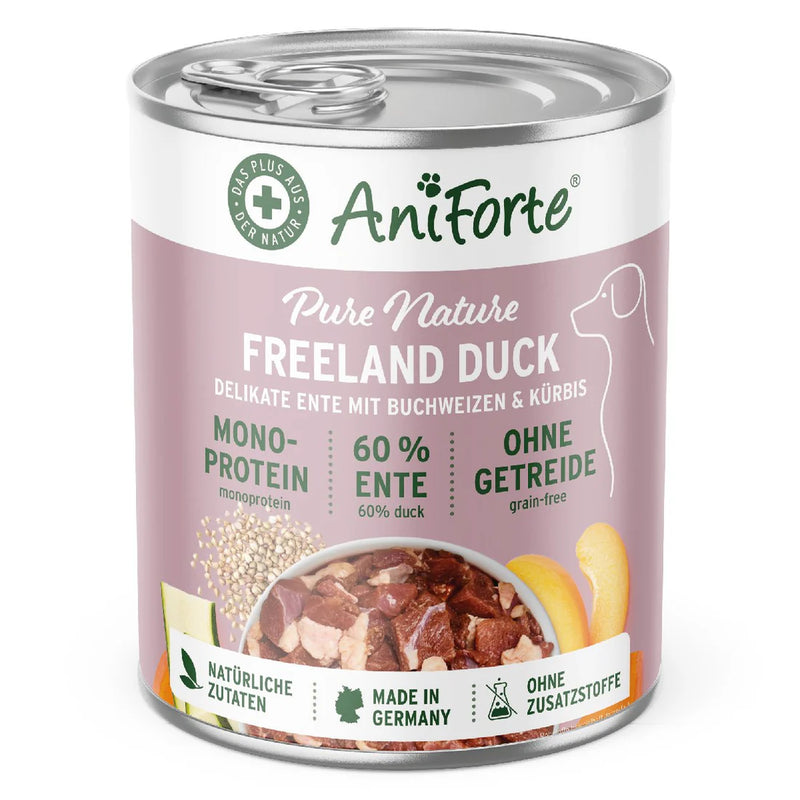 AniForte- PureNature Freeland Duck - Wet food for Dogs 800g
