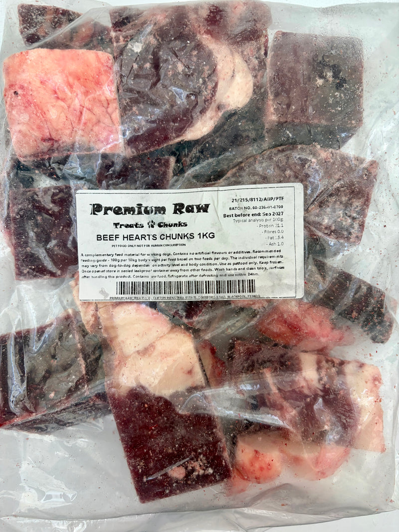 PRT Beef Heart Chunks 1kg