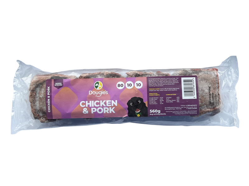Dougies Chicken & Pork 80/10/10 560g