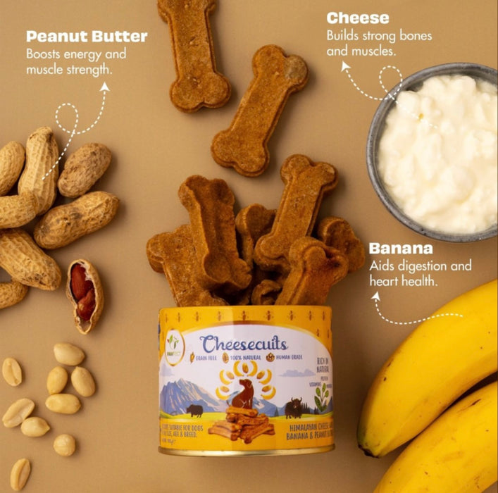 Pawfect Cheese Biscuits with Banana, Peanut Butter & Egg 100g