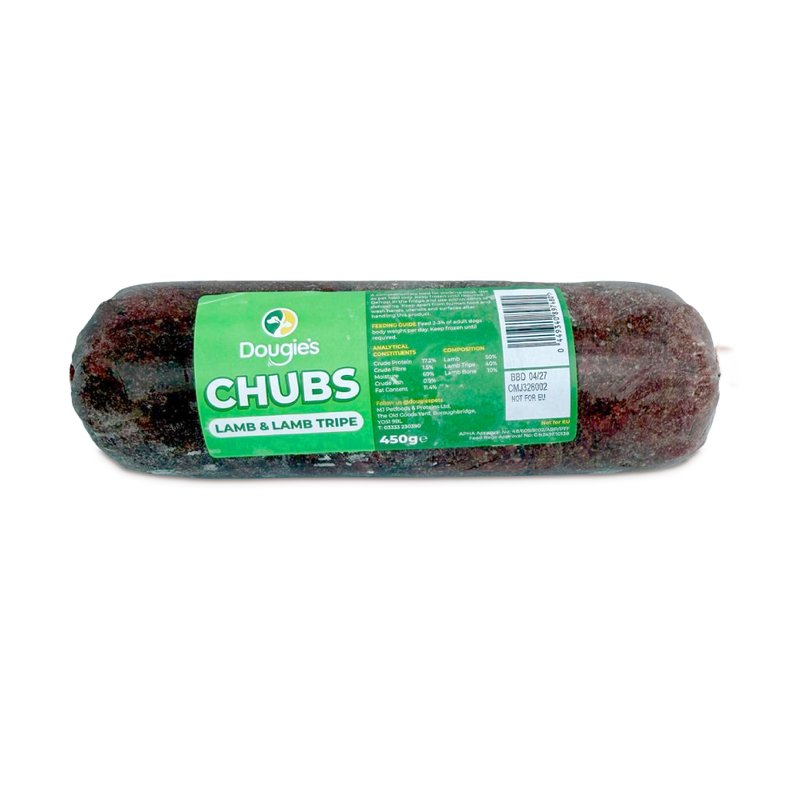 Dougies Lamb & Lamb Tripe Chub 450g