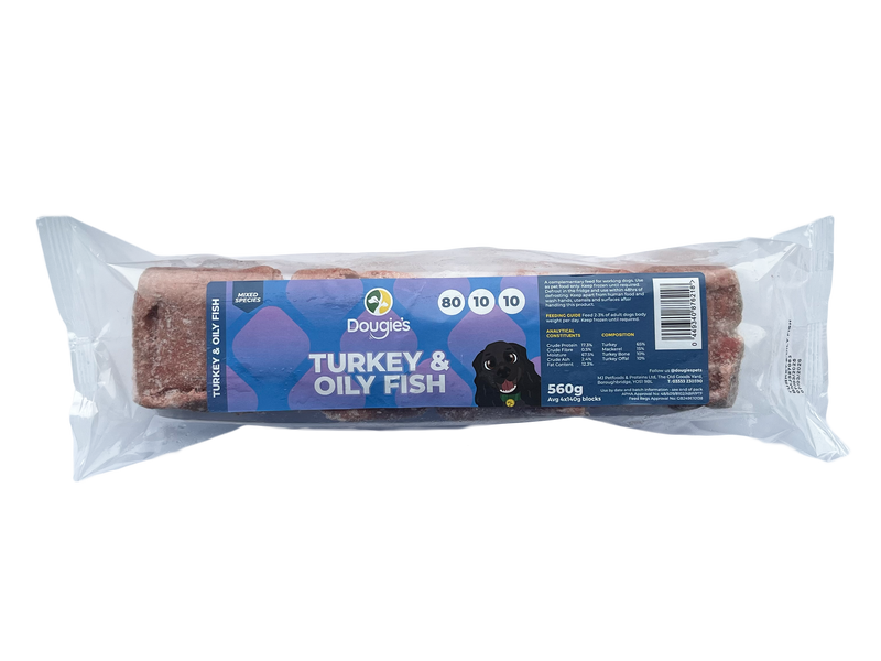 Dougies Turkey & Oily Fish 80/10/10 560g