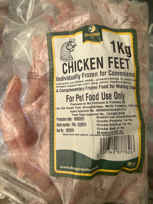 Dougies Chicken Feet 1kg
