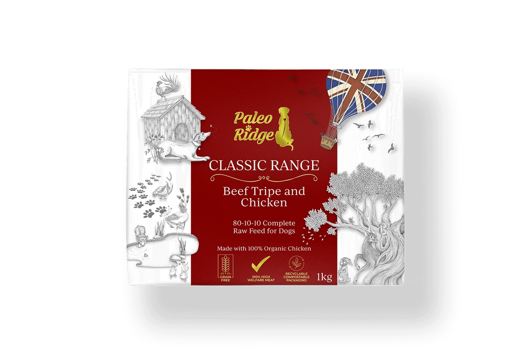 Paleo Ridge Classic Beef Tripe and Chicken 80/10/10 1kg