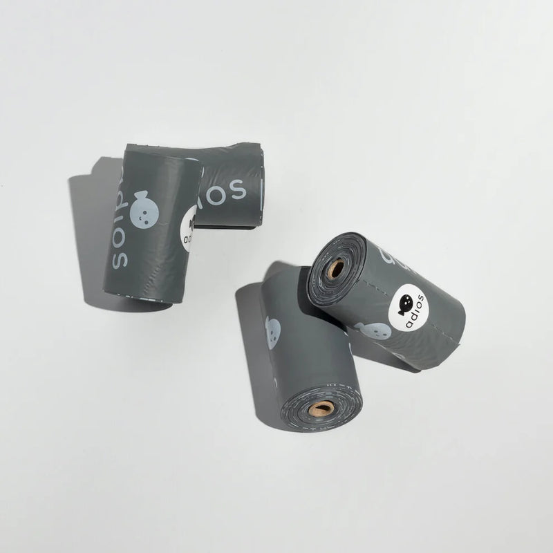 Adios 4 Rolls in Grey (60 bags) with handle