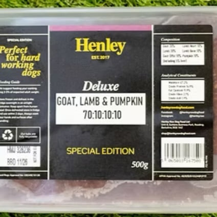 Henley Raw Goat, Lamb & Pumpkin 500g