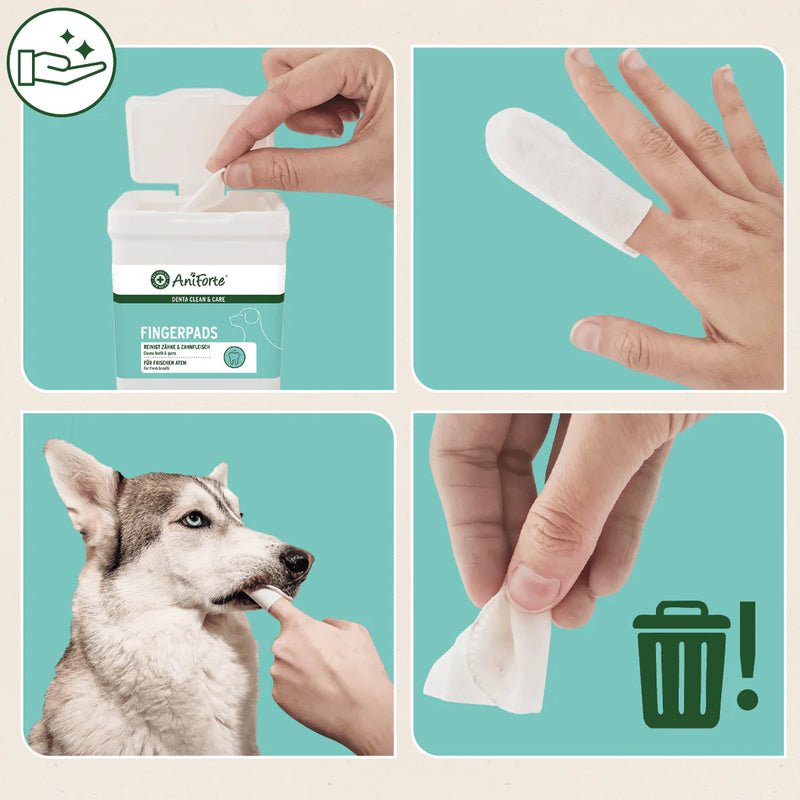 AniForte - Denta Clean & Care Fingerpads - 50 Pieces