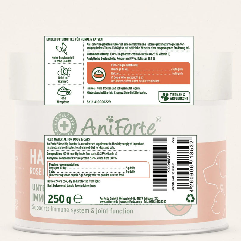 AniForte Rosehip Powder for Cats & Dogs 250g