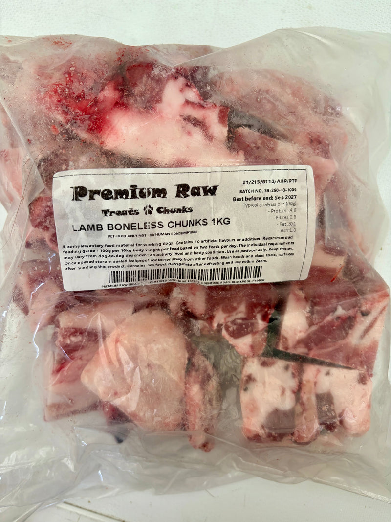 PRT Lamb Chunks Boneless 1kg