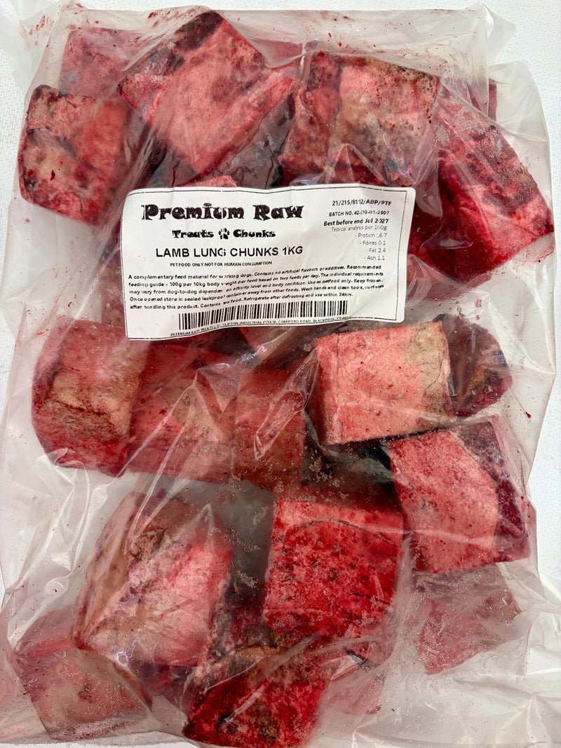 PRT Lamb Lung Chunks 1kg