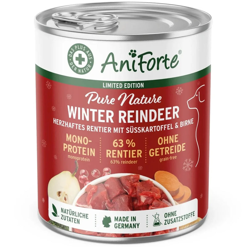 AniForte Winter Reindeer - Wet Food for Dogs 400g