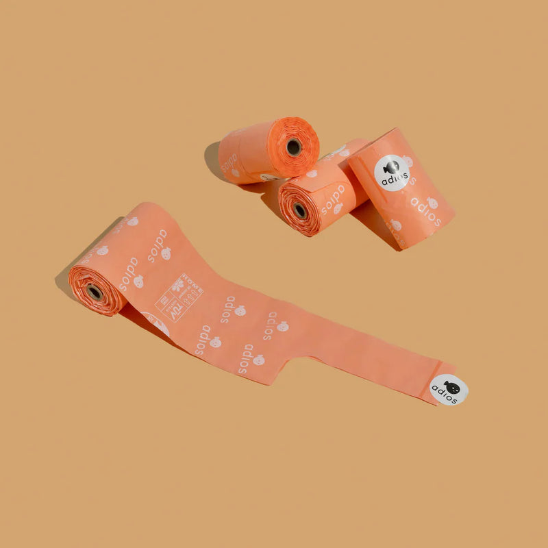 Adios 4 rolls in Pink (60 bags) with handles