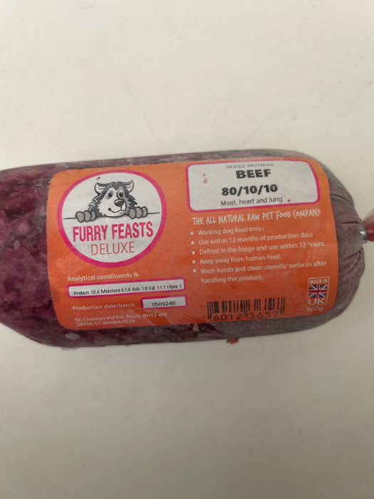 Furry Feasts Beef 80/10/10 500g