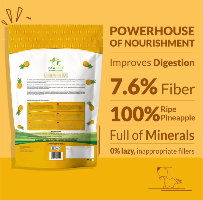 Pawfect Freeze-Dried Pineapple treats for Dogs