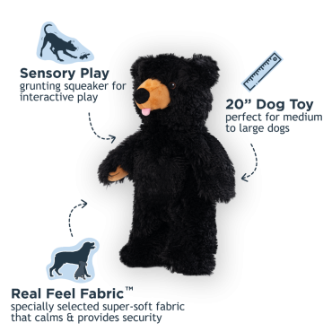 Tall Tails Black Bear Squeaker Toy