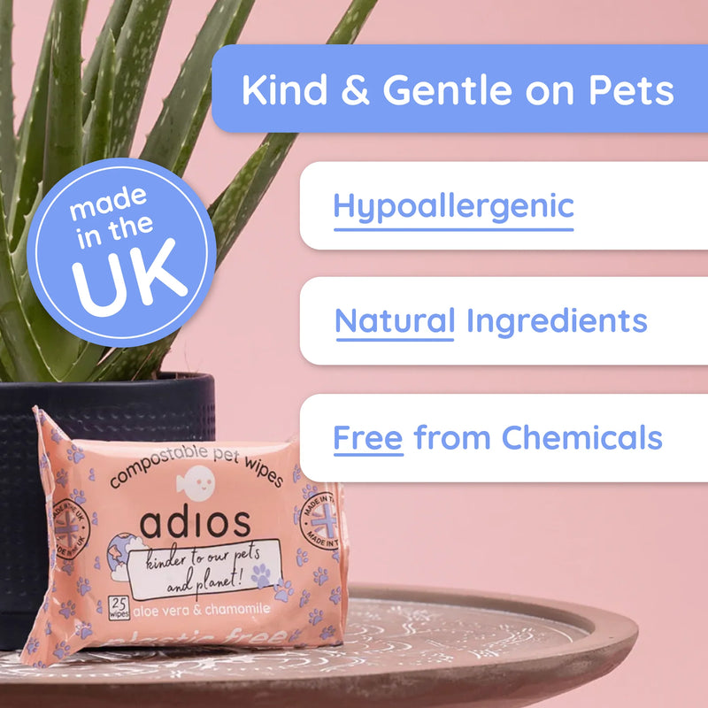 Adios Compostable Pet Wipes