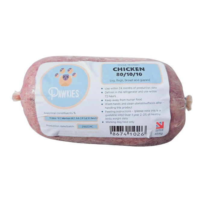 Pawkies Chicken 80/10/10 454g