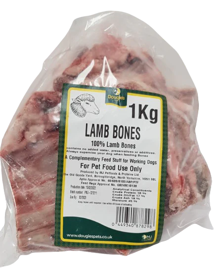 Dougies Lamb Bones 1kg
