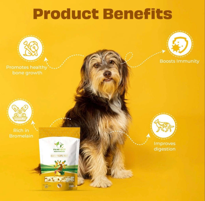Pawfect Freeze-Dried Pineapple treats for Dogs