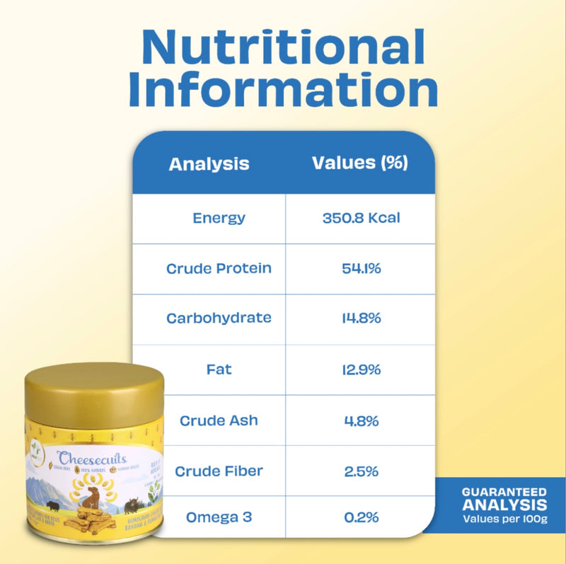 Pawfect Cheese Biscuits with Banana, Peanut Butter & Egg 100g