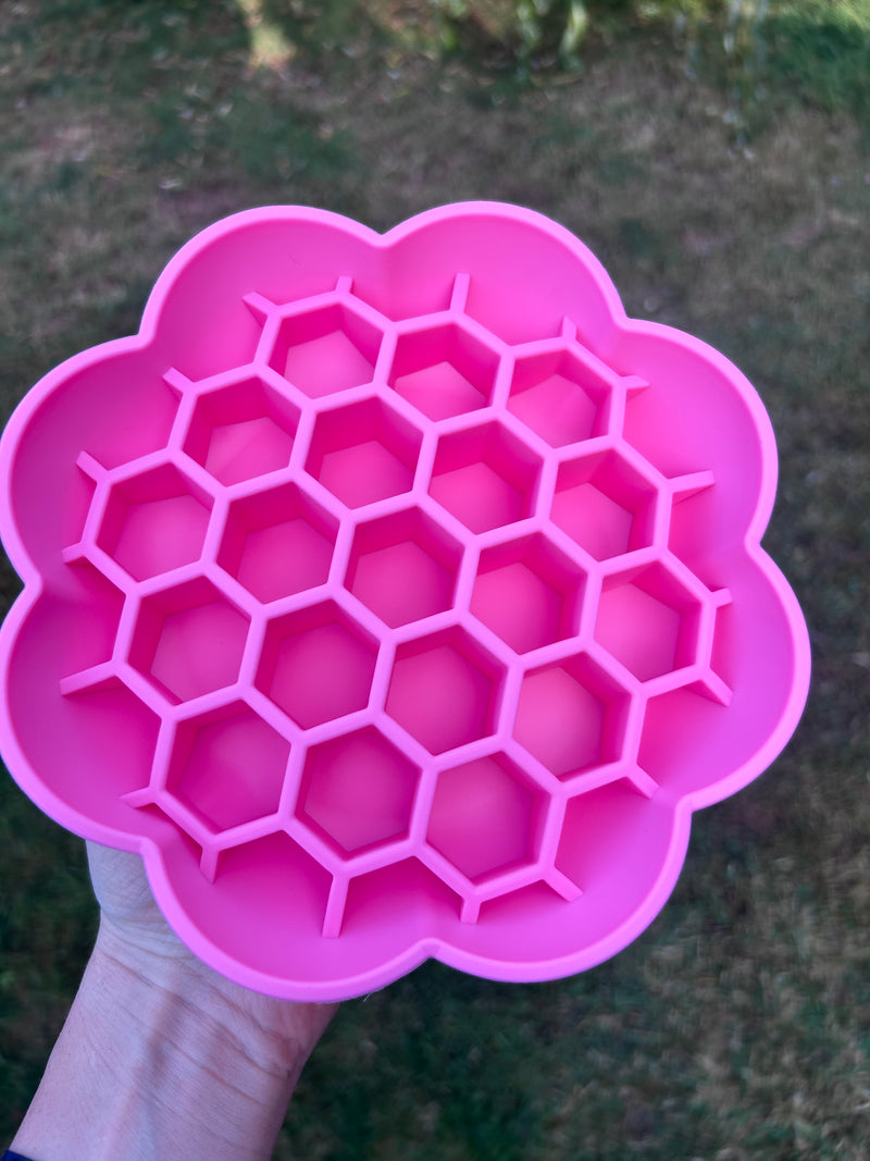 Slowfeeder - Honeycomb Flower Pink
