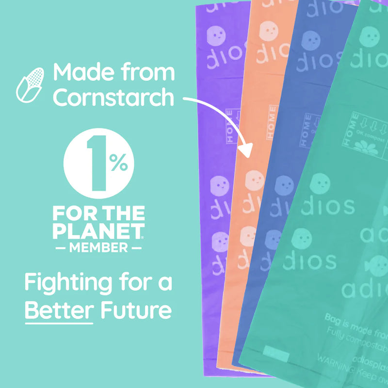 Adios 4 Rolls in Grey (60 bags) with handle