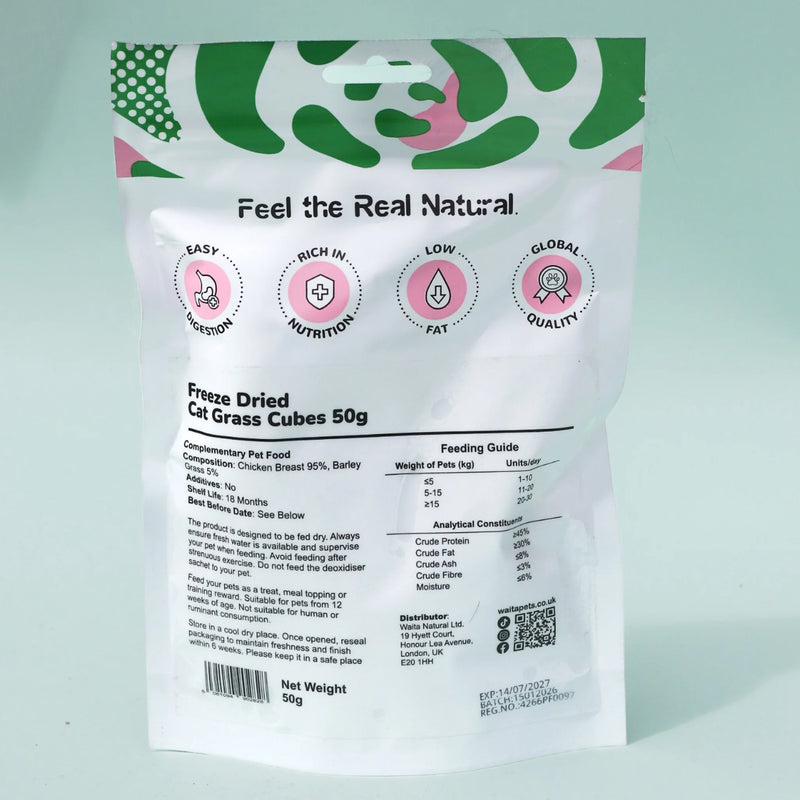 Waita Freeze-Dried Cat Grass Cubes