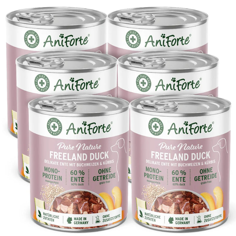 AniForte- PureNature Freeland Duck - Wet food for Dogs 800g