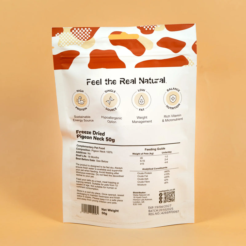 Waita Freeze-Dried Pigeon Neck