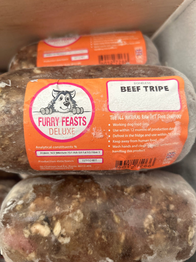 Furry Feasts Boneless Beef Tripe 500g