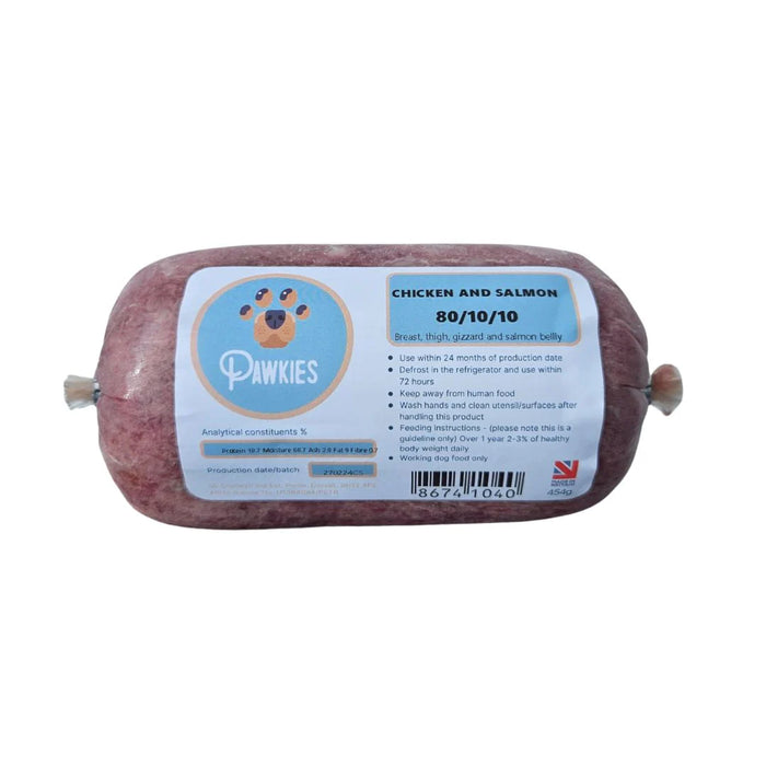 Pawkies Chicken & Salmon 80/10/10 454g