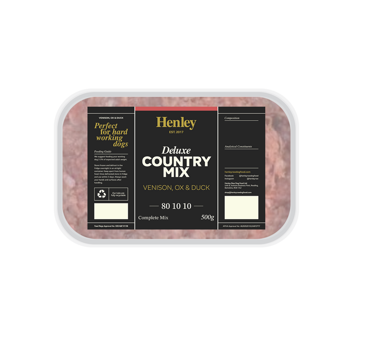 Henley Raw Country Mix 80/10/10 500g
